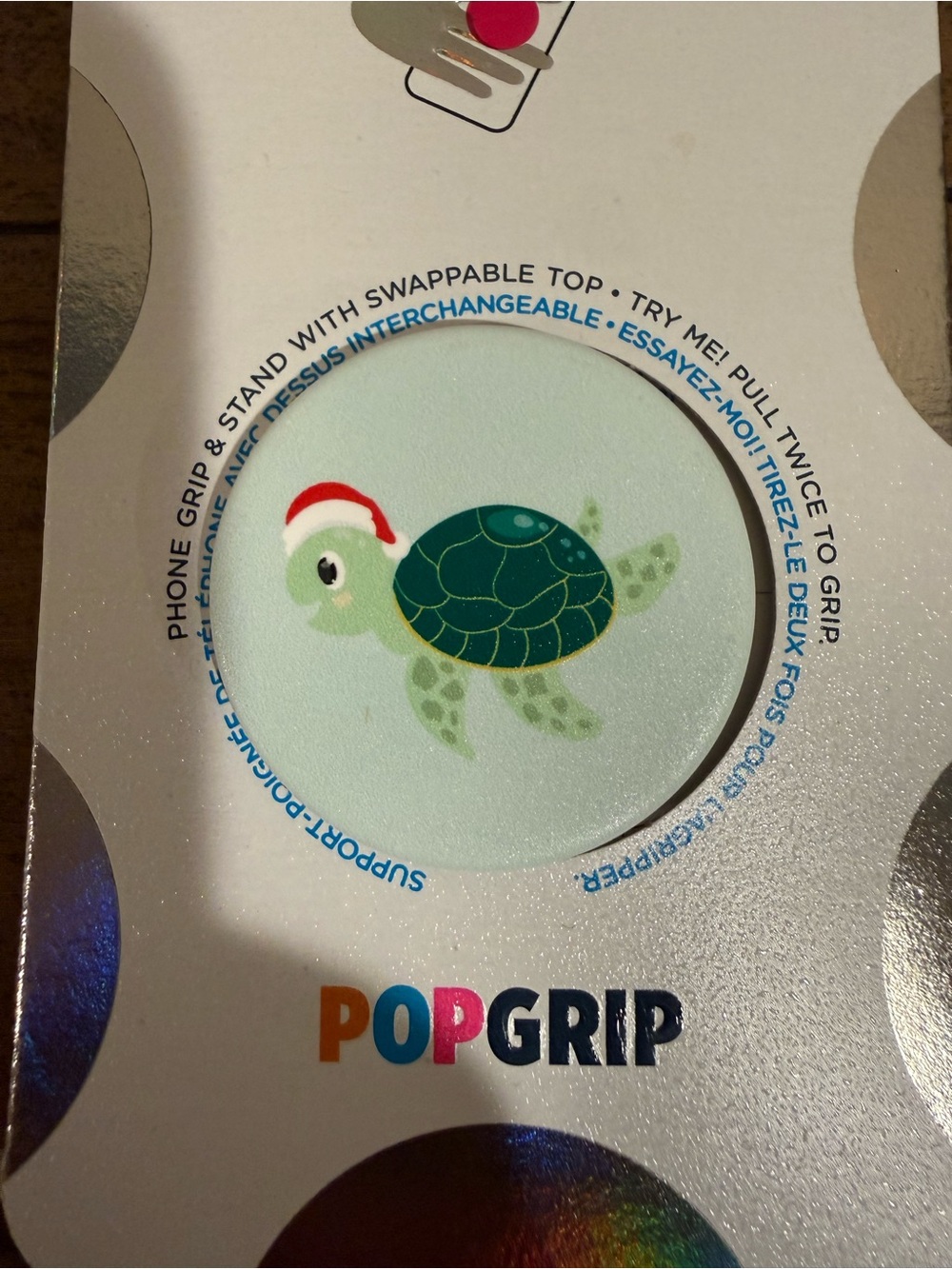 PopSocket PopGrip Phone Grip Christmas Turtle